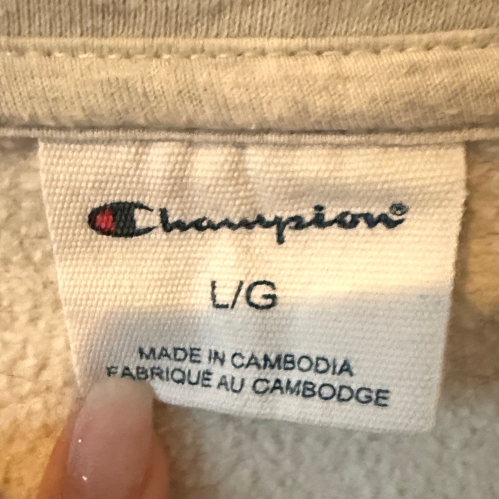Champion Light Gray Polo Collar Sweatshirt - Picture 3 of 5
